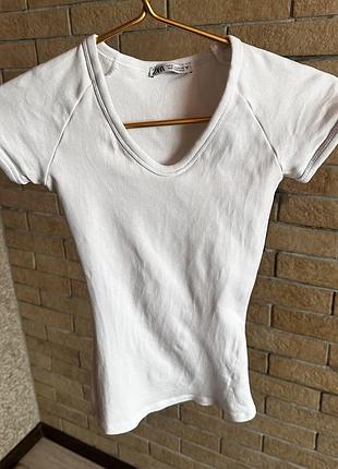 Базова біла футболка, zara