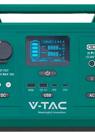 Портативная зарядная станция v-tac vt-303n — 300 Вт / 288 вт*ч