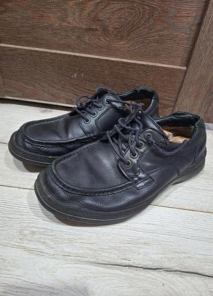 Туфли кожаные clarks moc toe, размер 86.5 eu43