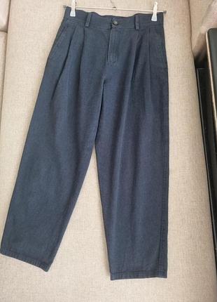 Коттоновые джинсы с защипами massimo dutti