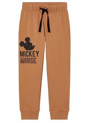 Спортивные штаны с начесом для мальчика disney mickey mouse 458539 098-104 см (2-4 years) коричневый