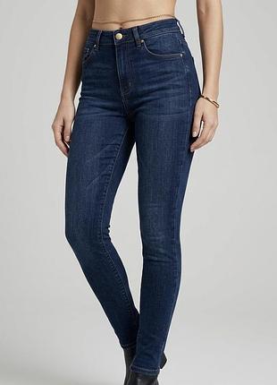 Синие классические джинсы скинни по фигуре размер xxs xs s h&m
