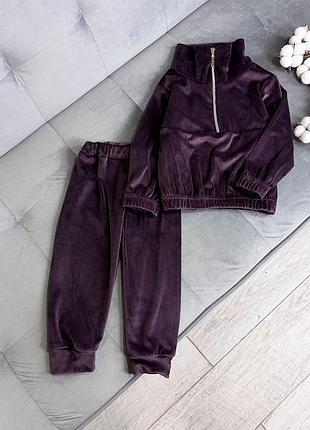 Костюм "velvet hug" велюровий , фіолетовий