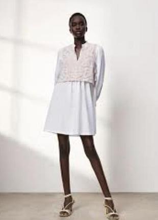 Бавовняна сукня з жилеткою zara