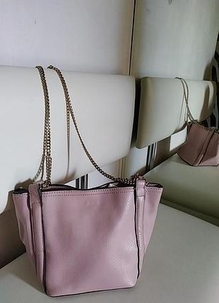 Сумка жіноча пудрова zara