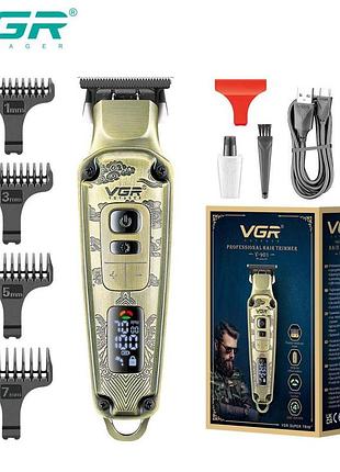 Триммер vgr v-901, 4 насадки, led display
