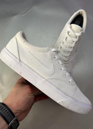 Кроссовки nike sb charge cnv white