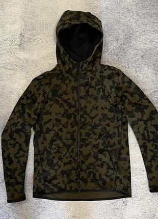 Худі nike tech fleece s camo khaki оригінал кофта на блискавці спортивна толстовка