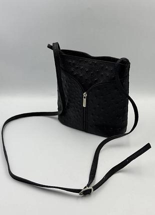 Borse in pelle ostrich texture crossbody bag