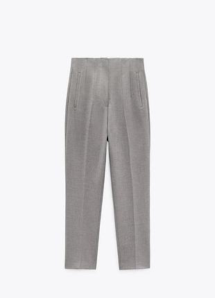 Брюки жіночі zara сірі класичні брюки 36