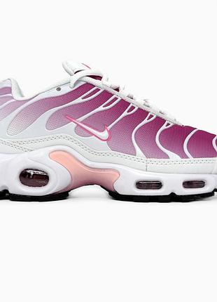 Кроссовки мужские, кроссовки женские, 1в1 люкс качество, кожа, nike air max tn plus white/pink, sky-nik-0541