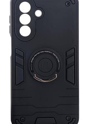 Чехол spgen ring для samsung galaxy a27 / a276 противоударный с подставкой кольцо черный