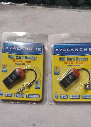 Avalanche usb кардридер micro sd+m2.нові.