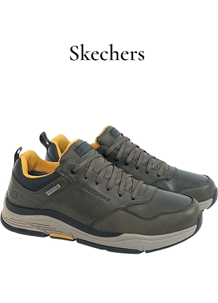 Кожаные кроссовки skechers relaxed fit benago - hombre оригинал.