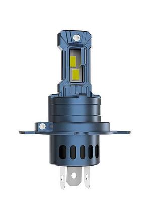 Лампа led h4 радіатор+кулер 65w/6500lm 3570 chip 6000k / ip68 / 9-30v "a10"