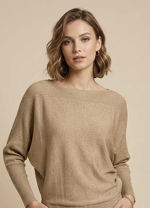 Золотая свободная кофта туника свободный крой размер s m l