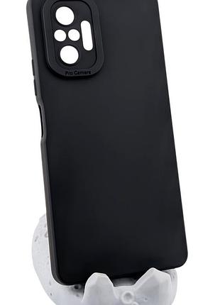 Чехол pro camera для xiaomi redmi note 10 pro 4g бампер с микрофиброй цвет черный