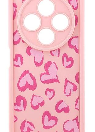 Чехол shock case print для телефона xiaomi redmi 14c бампер силиконовый розовый с рисунком сердца