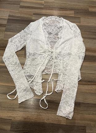Ажурна блуза h&m