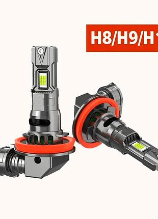 Лампа led_h11(h8/h9/h16 радиатор+кулер) 65w/7000lm 3570 chip 6000k/ip68/9-30v "a10"