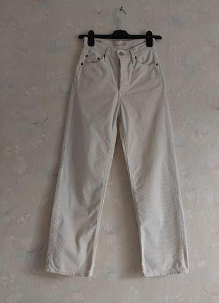 Джинси жіночі levis xxs 40р. вельветові білі , бавовнв