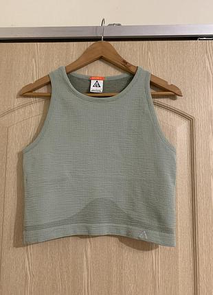 Nike acg base layer вафельна термомайка / кроп-топ / спортивна майка оригінал l