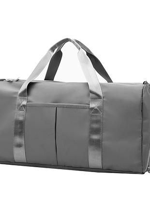 Спортивная сумка lesko 1890 gray для активного отдыха и занятий спортом с отделом для обуви и вещей 10шт