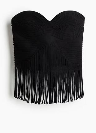 Топ h&m чорний плотний