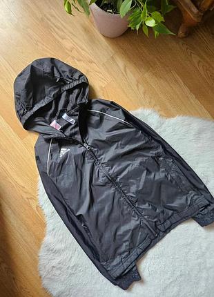Курточка ветровка дождевик на парня 9-10роков adidas, рост 140см черная