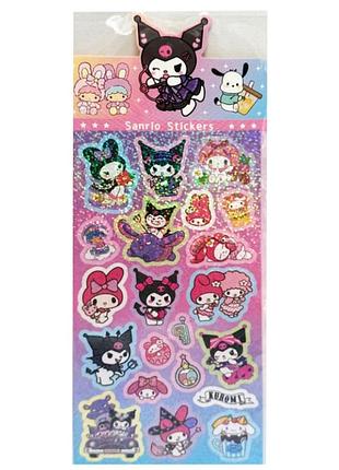 Наклейки декоративные "sanrio stickers" sz240906-1 с блестками