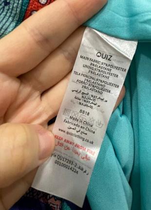 Новое мини платье quiz multicolour 8