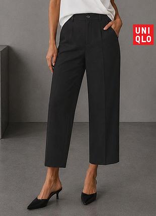 Оригінальні щільні графітові штани uniqlo