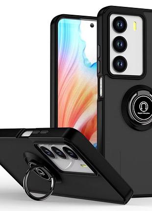 Чохол fiji colorframe для realme c71 (rmx5303) матовий бампер з кільцем підставкою black
