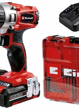 Акумуляторний дриль-шурупокрут einhell te-cd 18/2 li-i+64 kit (4514221) новий!