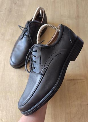 Круті чоловічі шкіряні туфлі clarks, р.42