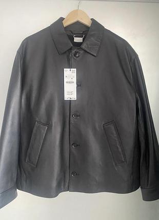Кожаная куртка zara leather collection
