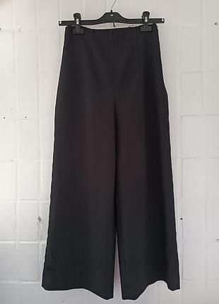 Черные женские брюки палаццо zara