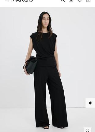 Чорні штани палаццо mango (xs / eur 34)