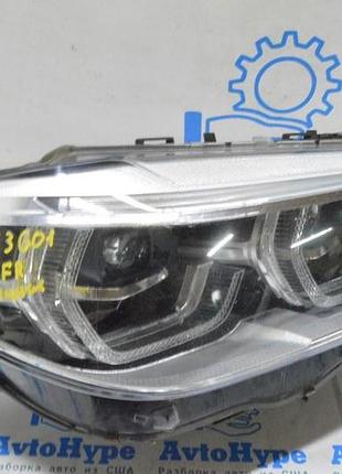 Фара передня права в зборі bmw x3 g01 18-21 led adaptive, адаптив (02) деф. кріплення