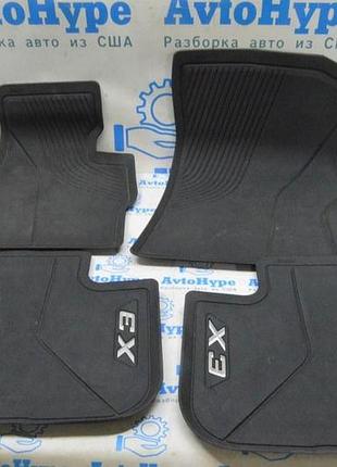 Комплект ковриков салона bmw x3 g01 18-21 резина, черный, x3