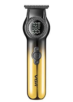 Триммер для стрижки волос vgr v-990 беспроводной желтый с черным