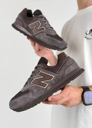 Мужские кроссовки new balance 574 m dark chocolate