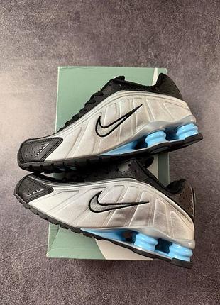 Nike shox r4 grey blue black