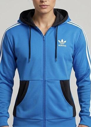Синяя курточка с черным спортивная куртка ветровка размер xs s m adidas