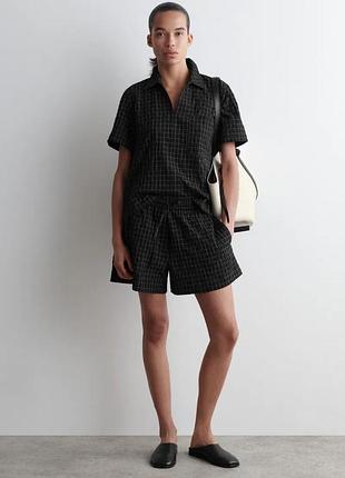 Cos checked cotton shorts легкі бавовняні шорти