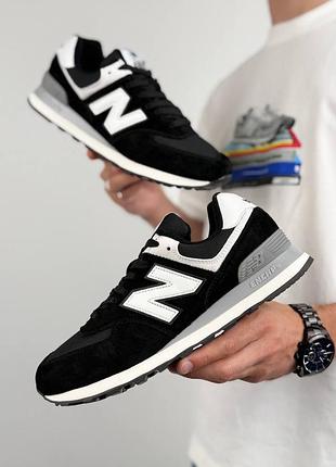Мужские кроссовки new balance 574 m black white