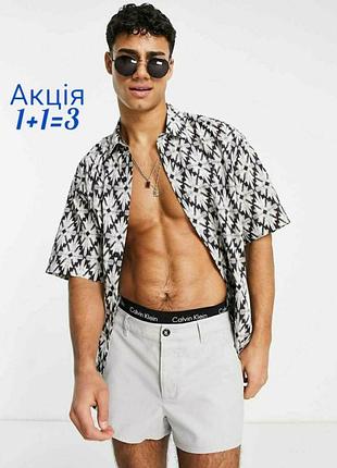Сорочка pull&bear теніска вільного крою з розмитим візерунком