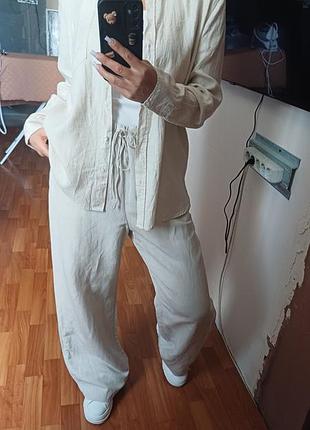 Сорочка оверсайз льон 100% h&m оригінал р.м,л