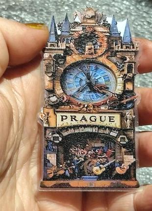 Магніт на холодильник місто прага країна чехія praha czech republic акрил (пластик)
