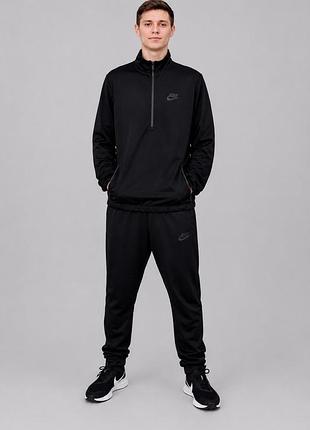 Чоловічий спортивний костюм nike original чорний демісезонний еластик в’єтнам весна осінь